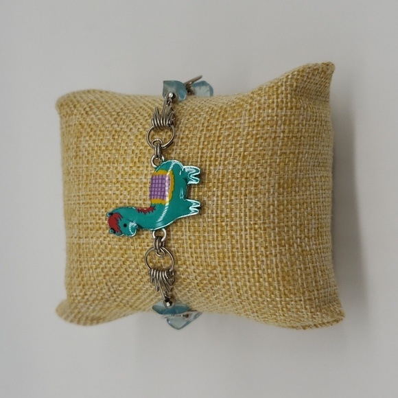 1788- Llama With Chip Stones Women's Bracelet NWT - Picture 2 of 4